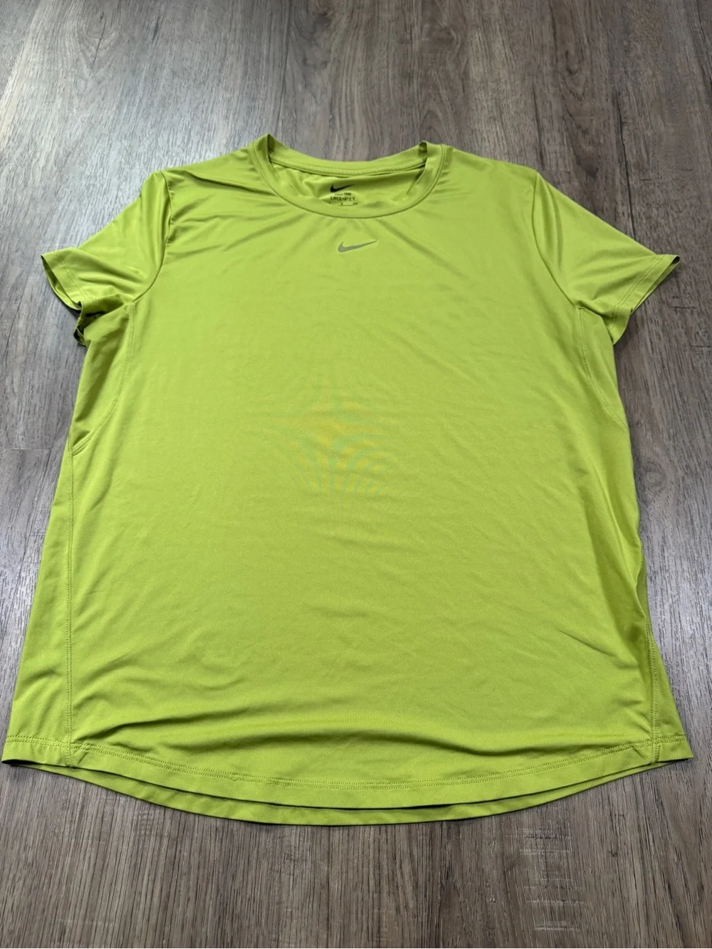 Nike One Dri-Fit Running T-Shirt Lime Green Size Small